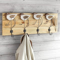 BLACK FOREST DECOR Sandpiper Coat Rack, Wood, Decorative Accent, 30" W x 4" D x 10" H