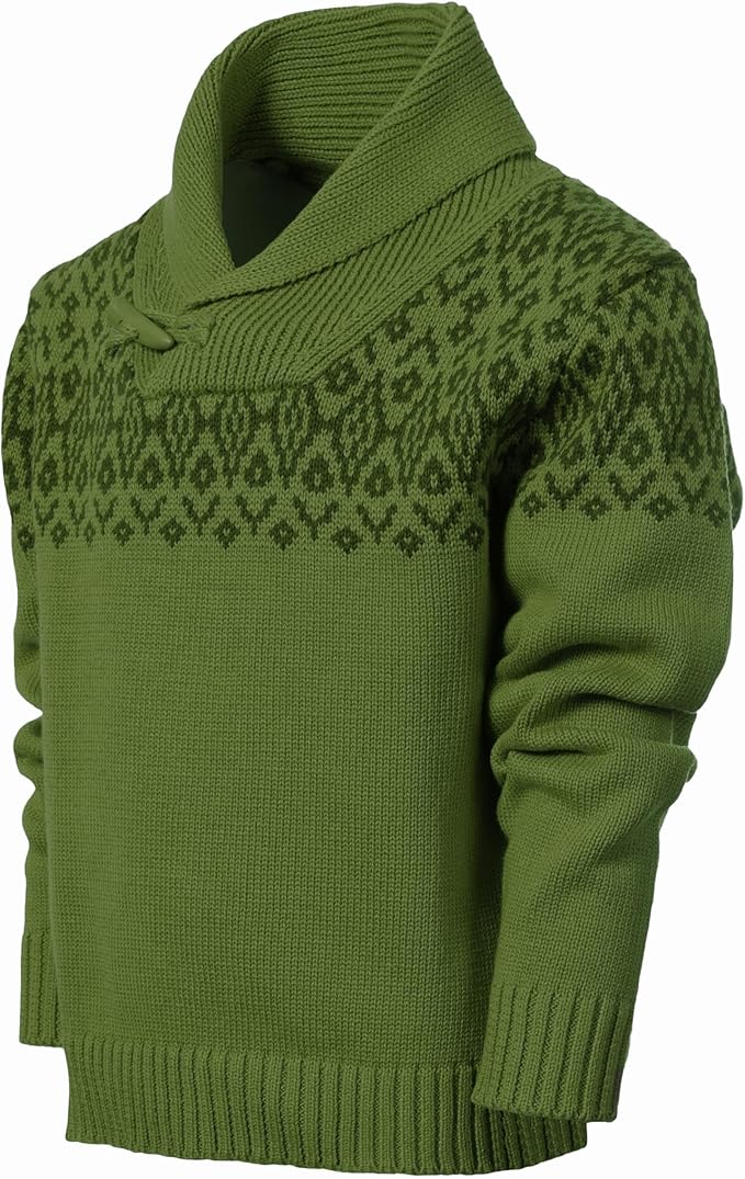 Gioberti Kids and Boys 100% Cotton Pullover Knitted Sweater with Toggle Button Closure