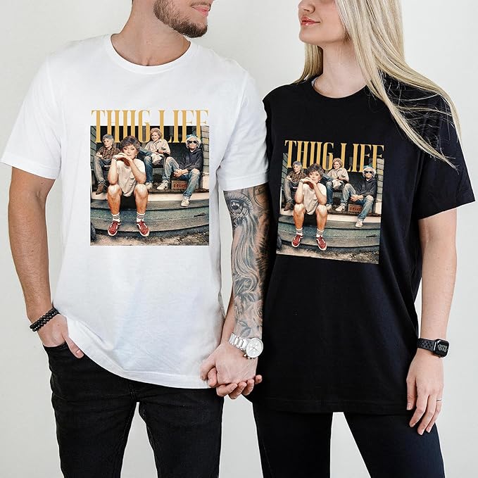 Stay Golden Graphic T-Shirt for Women - Thug Life - Comfortable Cotton Blend Tee - Standard Fit Short Sleeve Top