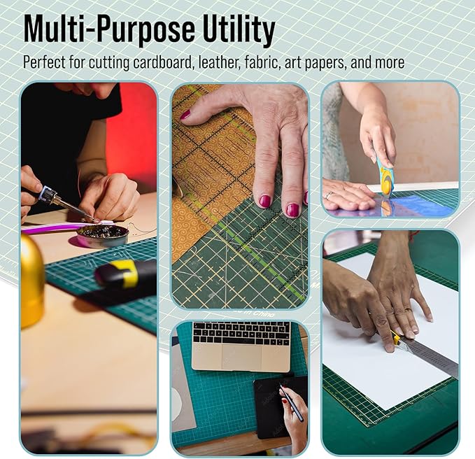 Adir Self Healing Cutting Mat - 30x42 Inches Sew Cutting Mat and Quilt Cutting Mat with 5 Layers, Double Sided Cutting Mat for Crafts - Reversible Non-Slip Cutting Pad with Grid