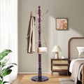 Wooden Coat Rack Freestanding, Vintage Solid Coat Hanger Stand 20 Hooks, Coat Tree Adjustable Height 73", Round Base, Coat Racks free standing for Entryway Hallway, Porch, Bedroom