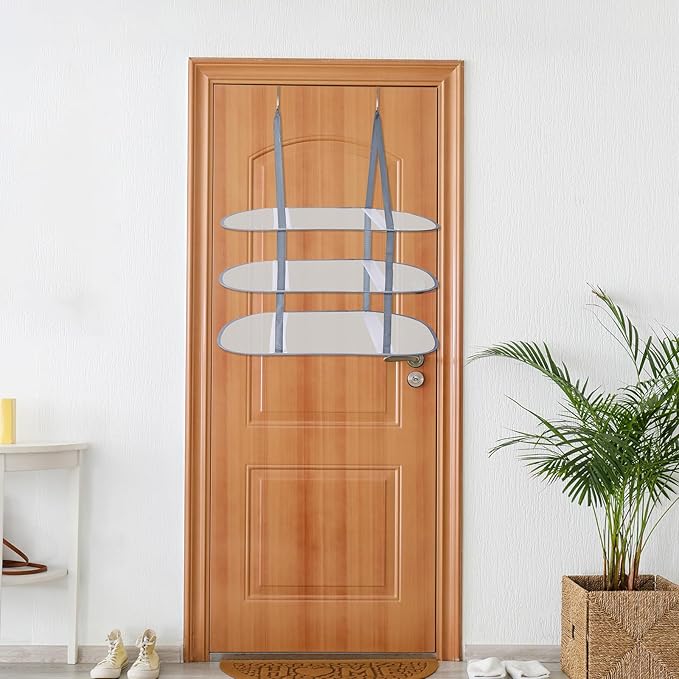 2 Pcs Sweater Drying Rack Over The Door Foldable, 3 Tier Mesh Clothes Dry Hanger Large Laundry Drying Rack for Apartments, Dorm Rooms