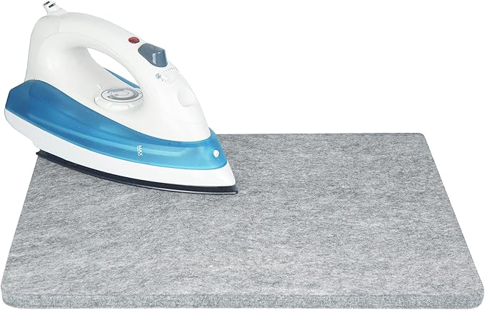 Wool Ironing Mat for Table Top – Portable Pressing Pad, Ironing Board Alternative for Quilting, Sewing & Travel Iron Anywhere (11.5" x 14.5")