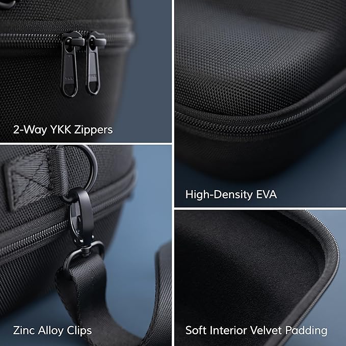 Hard Hat Travel Case – Storage for Baseball Caps with Carrying Handle and Adjustable Shoulder Strap, Hat Organizer Protects up to 6 Hats, for Travel and Home Storage (Inner Red)