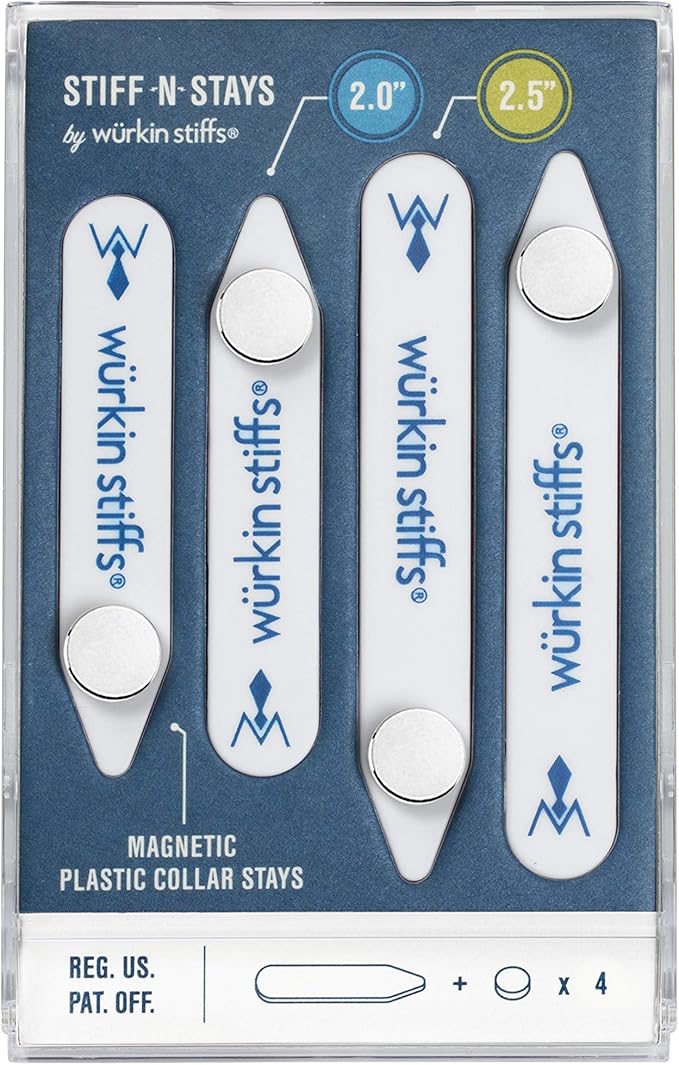 Würkin Stiffs Plastic Magnetic Collar Stays As Seen on Shark Tank | Stiff-N-Stays Collar Inserts