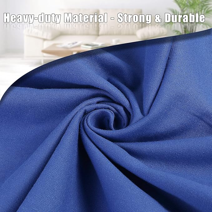 Sanlykate Large Canvas Cotton Laundry Bag with Drawstring & Handles, Heavy Duty Durable Dirty Clothes Organizer, Tear Resistant Hamper Liner Storage Bag, Travel Sack, 25.5 x 34inch - Royal Blue