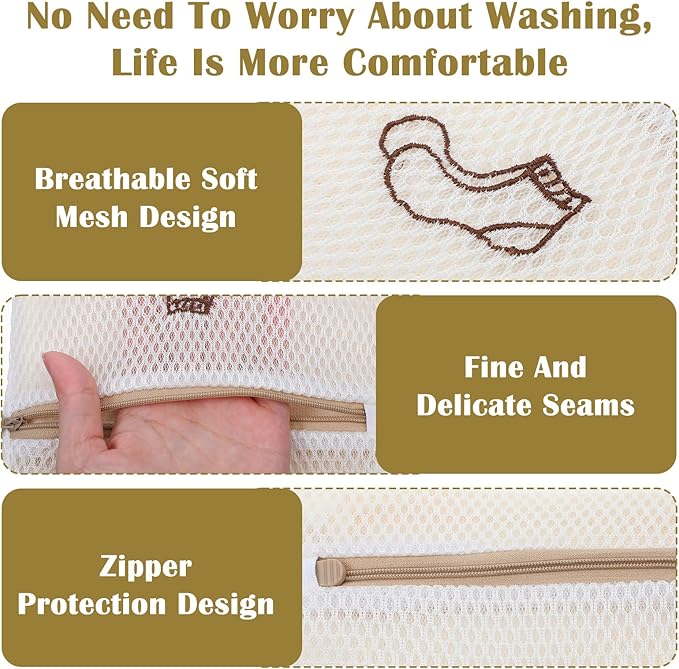 4 Pcs 7.87×7.09 Inch Small Mesh Laundry Bags for Socks, Durable Polyester Lingerie Delicates Bag for Washing Machine, Useful for Masks, Underwear(3 socks washing bag +1Bra Laundry Bag)
