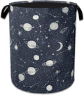 Star Moon Laundry Basket Collapsible Laundry Hamper with Handle, Oxford Clothes Toy Storage Bin for Bathroom Bedroom Room Decor, Gift Basket 16" X 20.8"