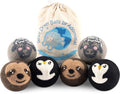 Wool Dryer Balls – Sloth, Penguin and Sheep Design Dryer Balls Laundry Reusable – Natural Fabric Softener – 100% Pure New Zealand Wool – Handcrafted in Nepal – 6 Pack Laundry Balls for Dryer
