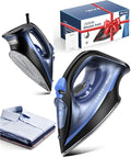 Steam Iron for Clothes 12s Fast Heat-up, 1500W Iron with 13.21oz Water Tank, 3-Way Auto shutoff, Burst Steam, Spray Mist, Anti-Drip, Self-Cleaning, Vertical Ironing for Home 20260108A