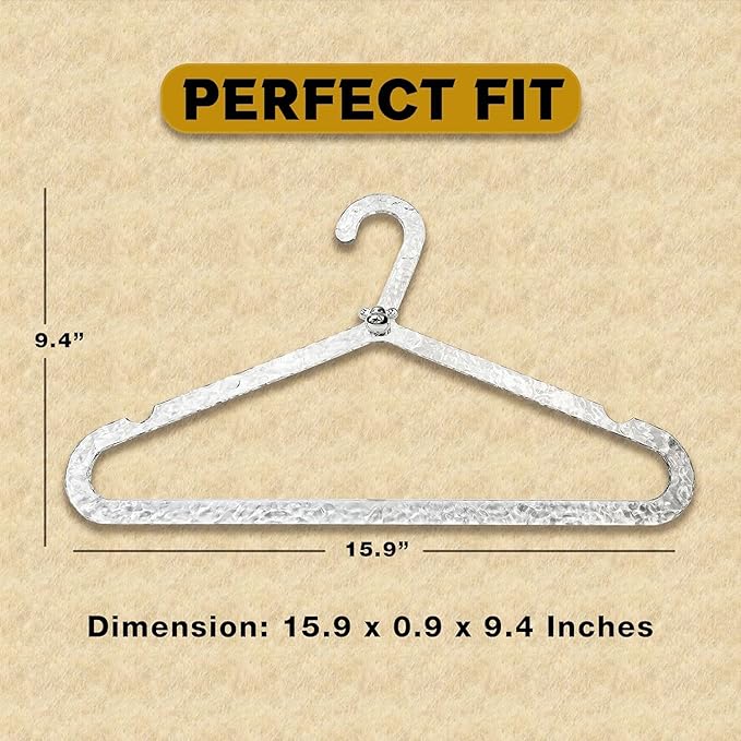 Skywin Transparent Silver Water Wave Adult Shirt Hangers, Space Saving Plastic and Non Slip Clothes Hangers for Suits, Dresses, Jackets & Pants (5 Pack)