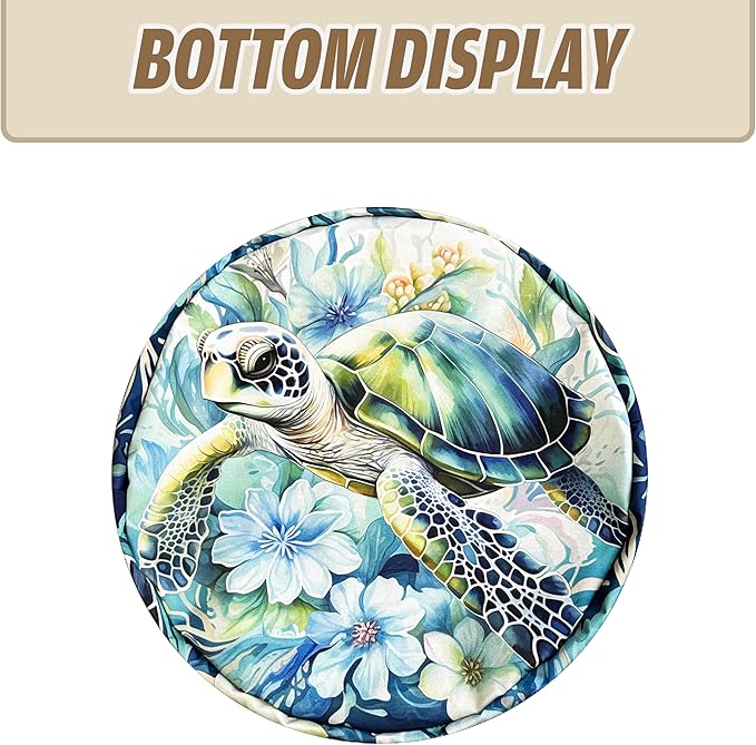 Turtle Laundry Basket Sea Turtle Foldable Oxford Cloth Funny Tote Bag Laundry Hamper Clothes Storage Bucket Toy Organizer For Bathroom/Laundry Storage/Bedroom 18.9x16.5 Inch Gift