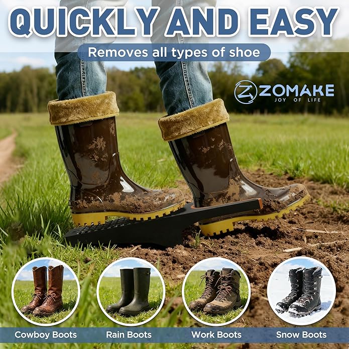 ZOMAKE Boot Jack,Boot Remover for Cowboy Boots,Boot Puller Boot Take Off Helper Boot Removal Tool for Men,Shoe Remover Helper