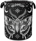 Butterfly Moon Laundry Basket Collapsible Laundry Hamper with Handle, Oxford Clothes Toy Storage Bin for Bathroom Bedroom Room Décor 16" X 20.8"