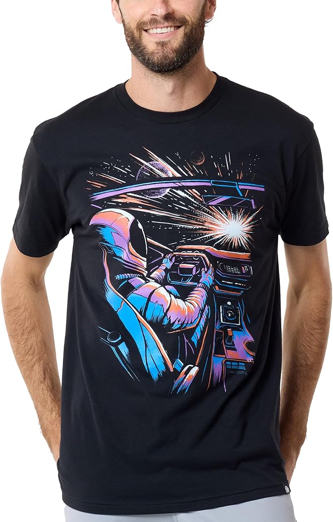 INTO THE AM Graphic Tees for Men S - 4XL Premium Short Sleeve Colorful T-Shirts Trippy Space Designs