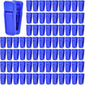 80 Pcs Plastic Baby Hanger Clips Slim-line Finger Clips Set for Clothes Hanger Velvet Hanger (Blue)