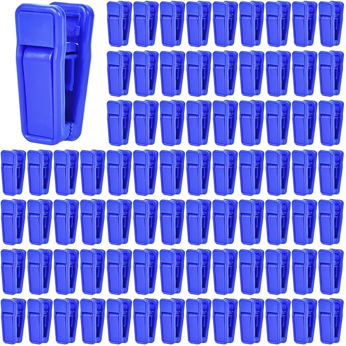 80 Pcs Plastic Baby Hanger Clips Slim-line Finger Clips Set for Clothes Hanger Velvet Hanger (Blue)