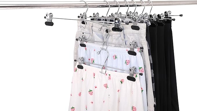 Quality Hangers Chrome Add-on Skirt/Slack Hanger, (96)