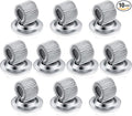 Outus 10 Pcs Silver Pen Holder Clips Manganese Steel Pen Holder Self Adhesive Pencil Organizer with Adjustable Spring Loop for Refrigerator Whiteboard Erase Board and Bulletin Board Map