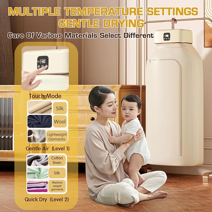 Automatic Ironing Machine, Portable Dryer, Automatic Clothes Dryer, Automatic Air steam Iron for Apartment/Travel/Fast Drying