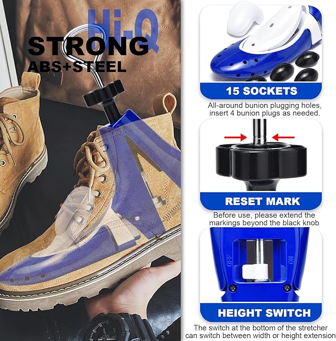 Shoe Stretcher Men Women, Boot Stretcher for Wide Feets Adjustable Shoe Tree Boot Widener Expander