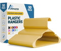 Lifemaster Plastic Clothes Hangers – Heavy Duty Hanger Set, for Organizing Clothes, Dresses, and Coat, Holds Up to 5 lbs, Space-Saving Hangers with Non-Slip Shoulder Grooves, Pack of 50, Yellow