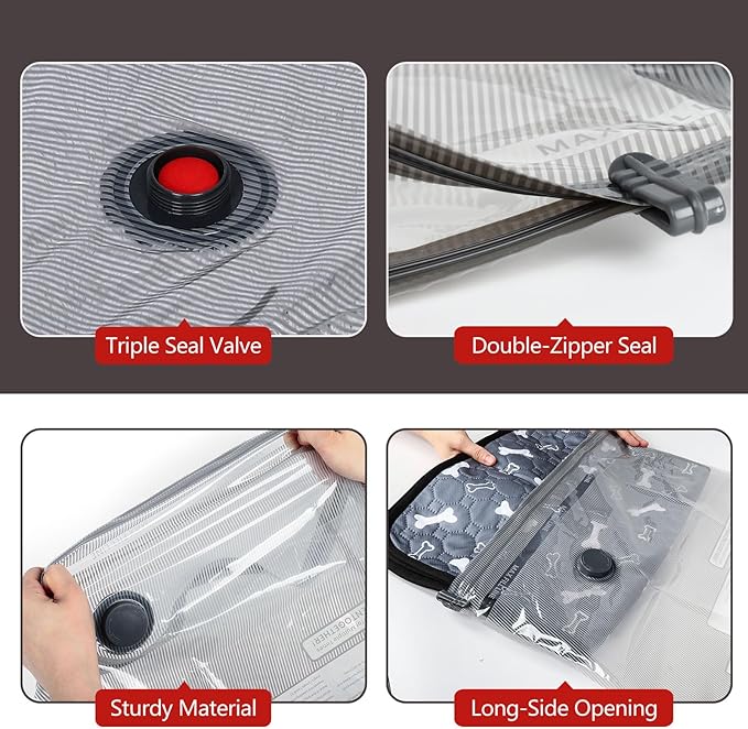 Vacuum Seal Bags for Clothing - 15 Pack Vacuum Storage Bags With Electric Pump, Space Saver Bags for Luggage, Blankets - Press & Pump Compression Bags for Travel Essentials
