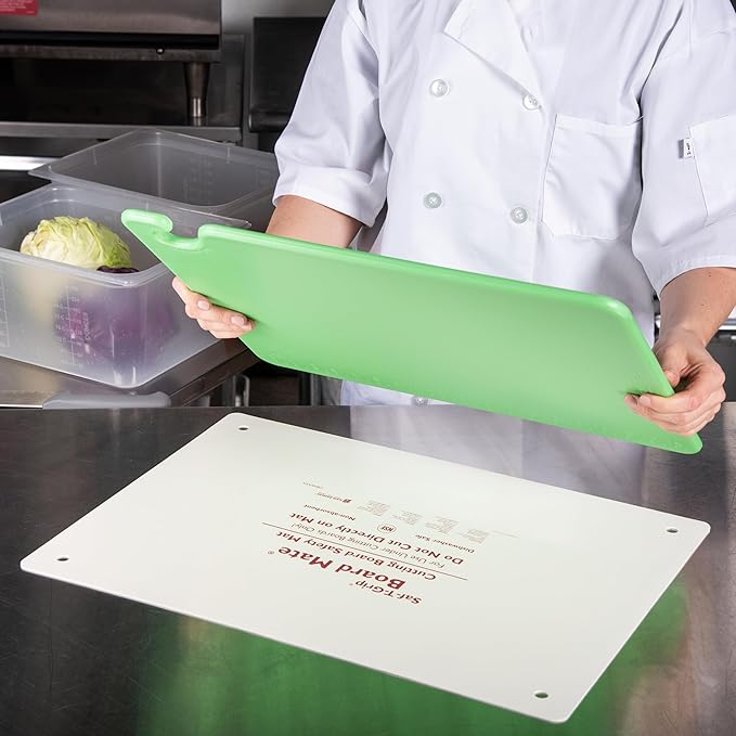 San Jamar CBM1622 Saf-T-Grip Board-Mate Nonslip Cutting Board Mat, 22" Width x 16" Height, Multicolor