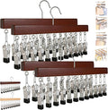 2026 New Closet Organizer with 10 Clips - Space Saving Hanging Closet Organizer, 12 Clips, Closet Organizers and Storage, 360° Rotating, for Jeans, Hats, Shorts, Socks (Brown*4)