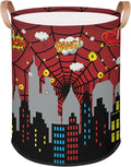 Boys Laundry Hampers for Bedroom Spider Web Collapsible Sturdy Dirty Clothes Basket with Handles for Kids Room Bathroom Living