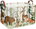 Sanjiaofeng Rectangular Kids Basket Animal Storage Bins,Woodland Storage Baskets with Handles.Clothers,Toys,Books,Kid's Gifts Storage. (Tree animal)