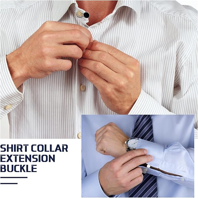 Extender Button Set Includes Elastic Waist Button and Comfy Collar Extender for Clothing Supplies