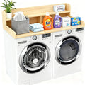 2-Tier Washer and Dryer Countertop, 54" W x 27.6" D Laundry Room Organization,Washer Dryer Topper Storage for Folding Clothes Over Washer and Dryer-Oak