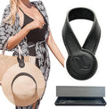 Magnetic Hat Clip for Travel on Bag | Fashionable Travel Accessories For Women | Leather Hat Holder With Strong Magnet For Handbags, Purses, Backpacks, Luggage, And Totes