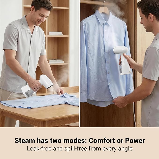 Handheld Steamer for Clothes Wrinkle Removes,110V to 220V Garment Steamer for Multiple Countries,1000W,Large Water Tank 450 ML,10 FT Power Cord,35s Fast Heating,30Min Auto Power-Off Safety Design