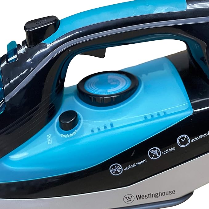Westinghouse 220v Iron 2500 watts with Steam & Auto Shut Off 220 – 240 Volts 50/60 hz Bundle with Dynastar Plug Adapter (NOT for USA)