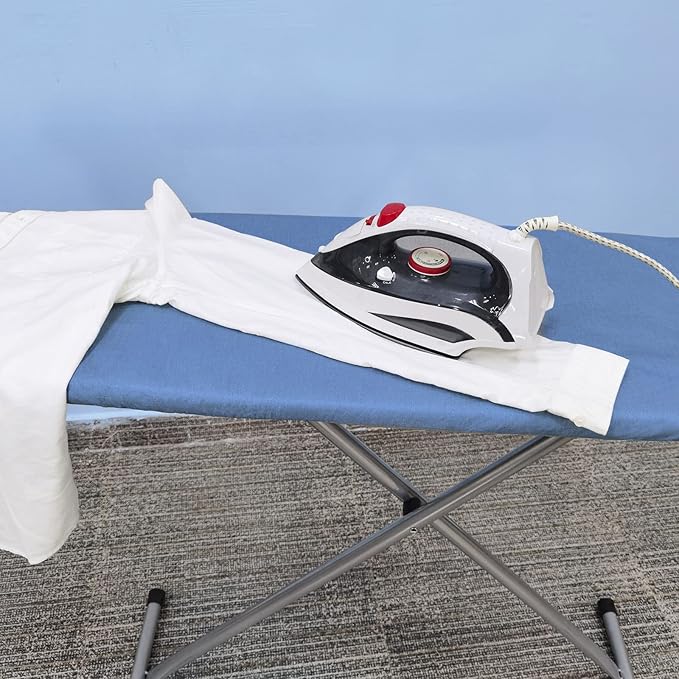 Ironing Board Cover and Pad, 15x48,15x49, Thick Padding, Elastic Edge, Silicone Coated, Resist Scorching and Staining, Adjustable Fastener, Heavy Duty Padded Iron Board Covers