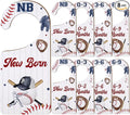 Baby Closet Dividers 8PCS, Baseball Theme Wooden Double-Sided Clothes Size Hanger Organizer from Newborn to Toddler for Nursery Decor Baby Shower Birthday Gift (Includes Gift Box)