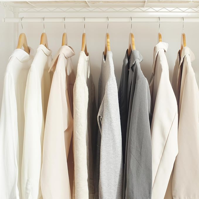 JS HANGER Schima superba Wooden Hangers 20 Pack, Smooth Finish Natural Wood Coat Hangers for Suit Shirt，Dress, Jacket, Pants Clothes Hanger with Swivel Hook & Notches