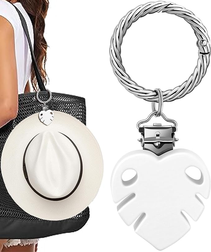 Hat Clip - Hat Holder for Travel on Bag - Silicone Hands Free Hat Clip for Purse Luggage - Protect Hat from Falling