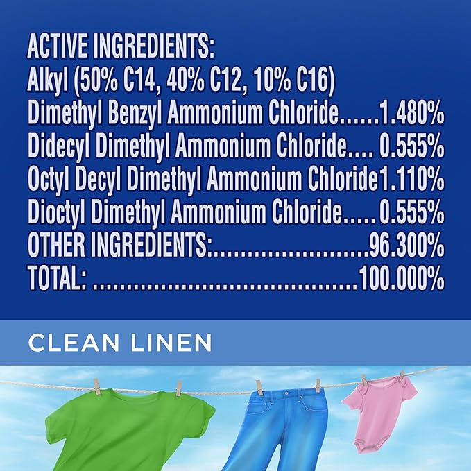 Clorox Laundry Sanitizer, 0% Bleach, Color Safe, Clean Linen, 80 Fl oz, Pack of 2 (Pack May Vary)