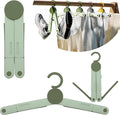 Portable Travel Hangers Foldable - 2-Pack Anti-Skid Folding Clothes Hangers for Luggage, Lightweight Space Saving Drying Rack for Travel, Cruise, Camping, Hotel & Baby Clothes