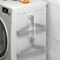 Magnetic Hanger Organizer, Thipoten Hangers Holder for Washing Machine, Holding up to 30 Velvet/Wire/Plastic Hangers, Perfect Space Saver for Laundry Room (1, White)