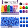Swpeet 820Pcs 9 Common Sizes Plastic Hanger Size Markers Assortment Kit and 150Pcs Blue【 Sizes 2XL 】 Plastic Clothes Hanger Size Markers Color-Coding Hanger