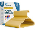 Lifemaster Plastic Clothes Hangers – Heavy Duty Hanger Set, for Organizing Clothes, Dresses, and Coat, Holds Up to 5 lbs, Space-Saving Hangers with Non-Slip Shoulder Grooves, Pack of 10, Yellow