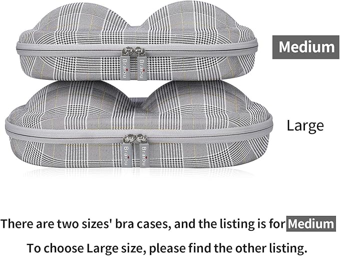 Bra Case Premium Lingerie Travel Bag Zip Underwear Organizer Bag for A-C Cup (Swallow Gird, Yellow)