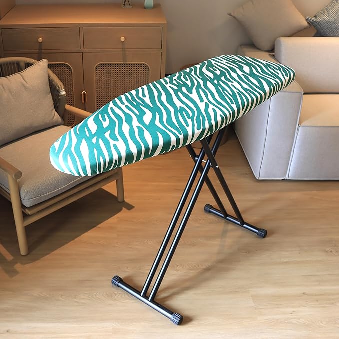 caius Ironing Board Full Size, Iron Board with Extra Thick Padded Cover, Height Adjustable, Easy to Fold, Full Metal Construction