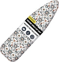 Ironing Board Cover and Pad 15"x54" Extra Thick Natural Cotton, Scorch and Stain Resistant Padding, Standard Size Iron Board Cover with Fasteners Heavy Duty Elastic Edge, Heatproof Floral