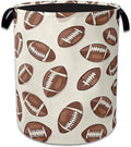 America Football Laundry Basket Collapsible Laundry Hamper with Handle, Oxford Clothes Toy Storage Bin for Bathroom Bedroom Room Decor, Gift Basket 16" X 20.8"