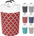 Large Laundry Basket Laundry Hamper Bag Washing Bin Clothes Bag Collapsible Tall with Handles Waterproof Travel Bathroom College Essentials Storage for College Dorm, Family, 115L (Red)